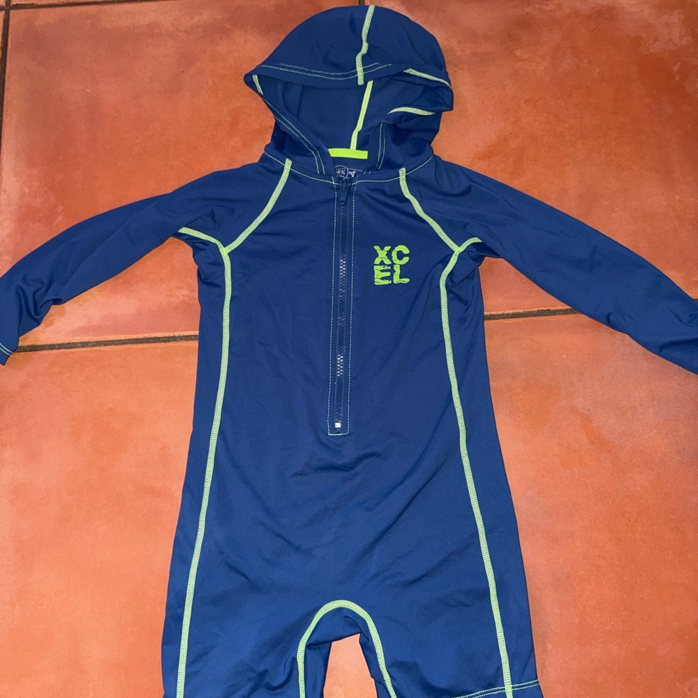 XCEL Kids Blue and Green Swim Suit‎